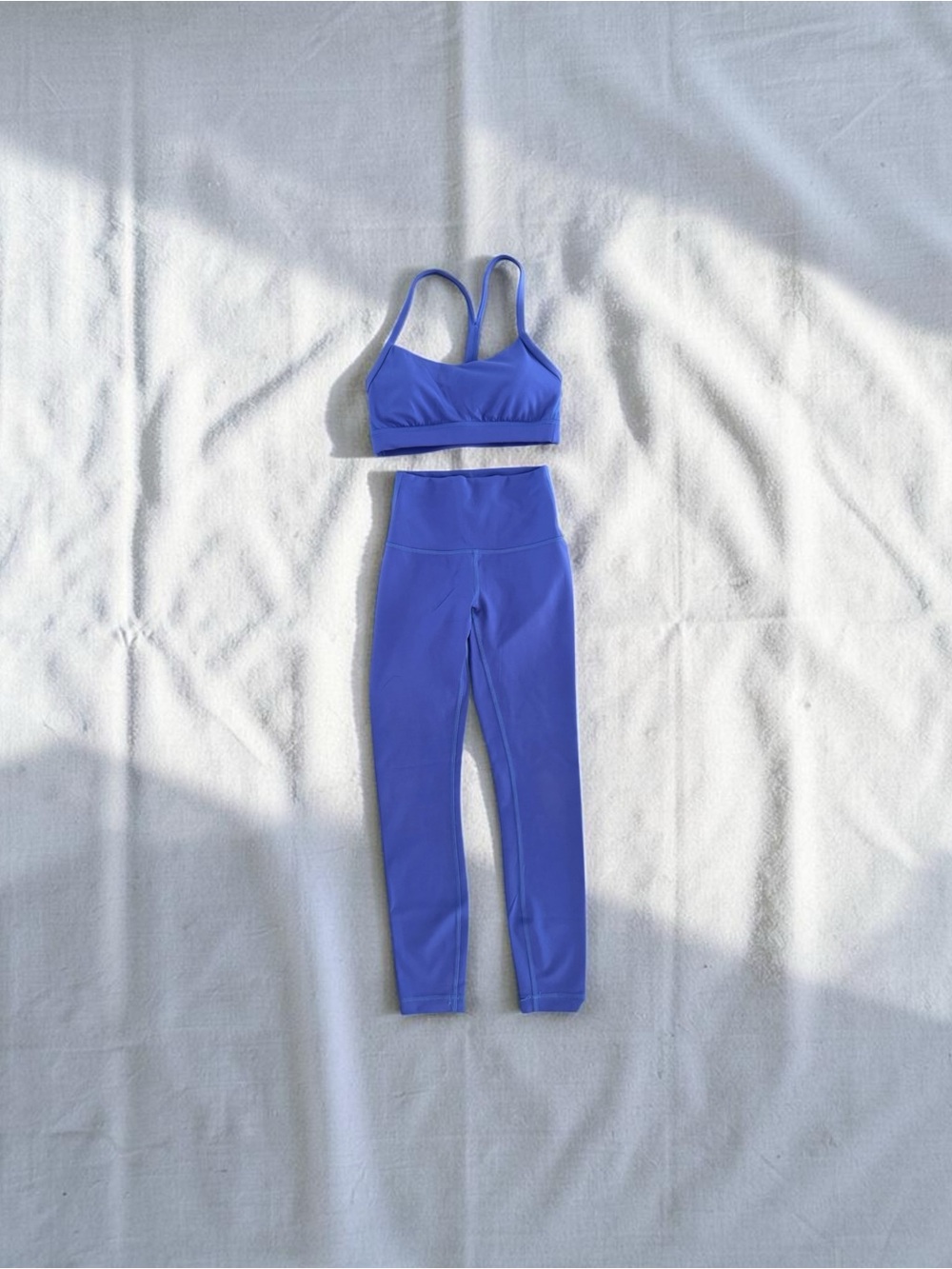 Lululemon Athletica Seamless Sports Bra & High-Waist Leggings Set in Wild Indigo